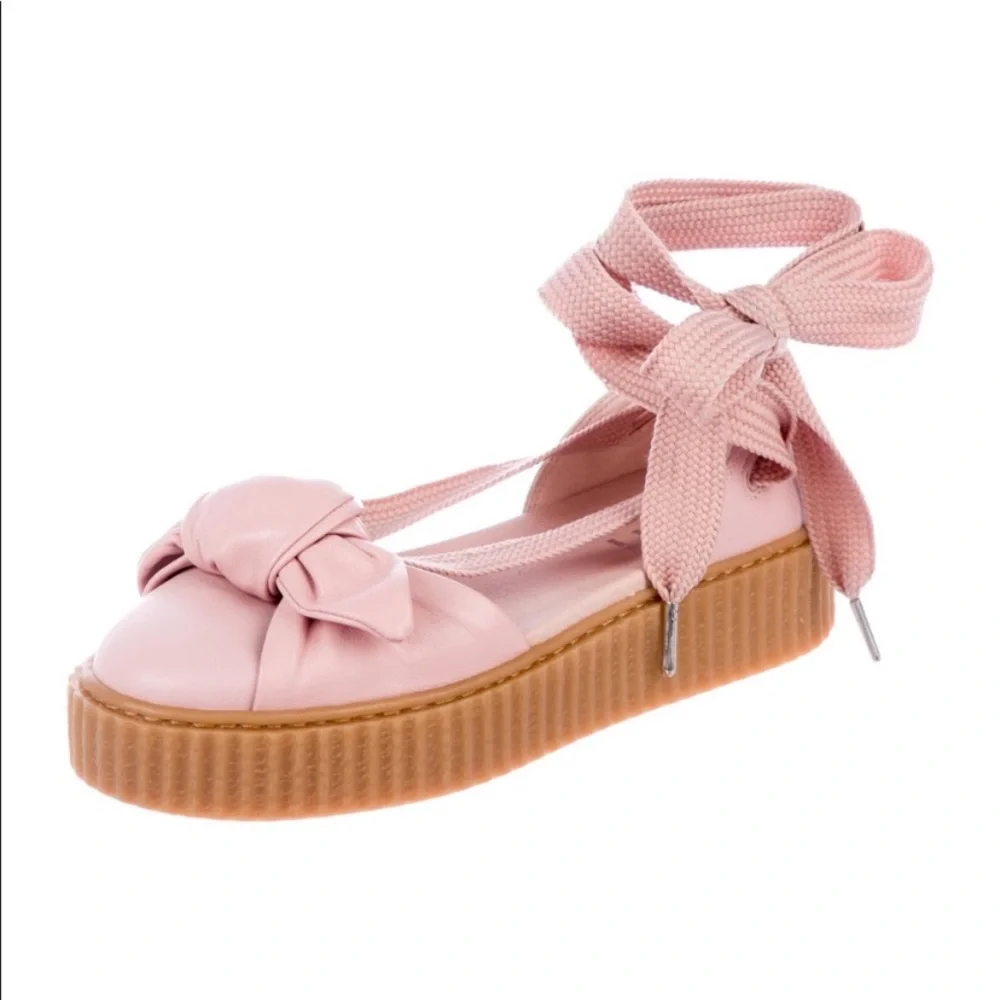 Fenty x Puma Bow Creeper Platform Leather Shoes